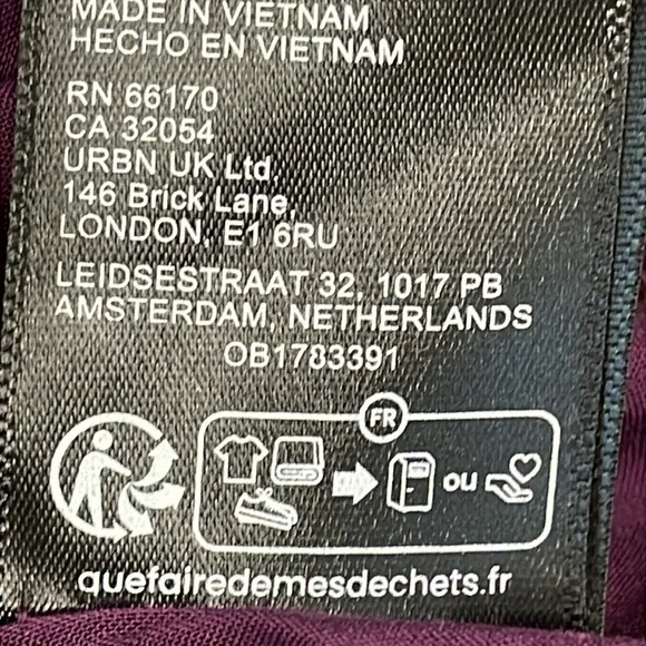 Free People Honey Honey Lace Long Sleeve Mini Dress Burgundy Purple Defect 2 - Picture 9 of 14